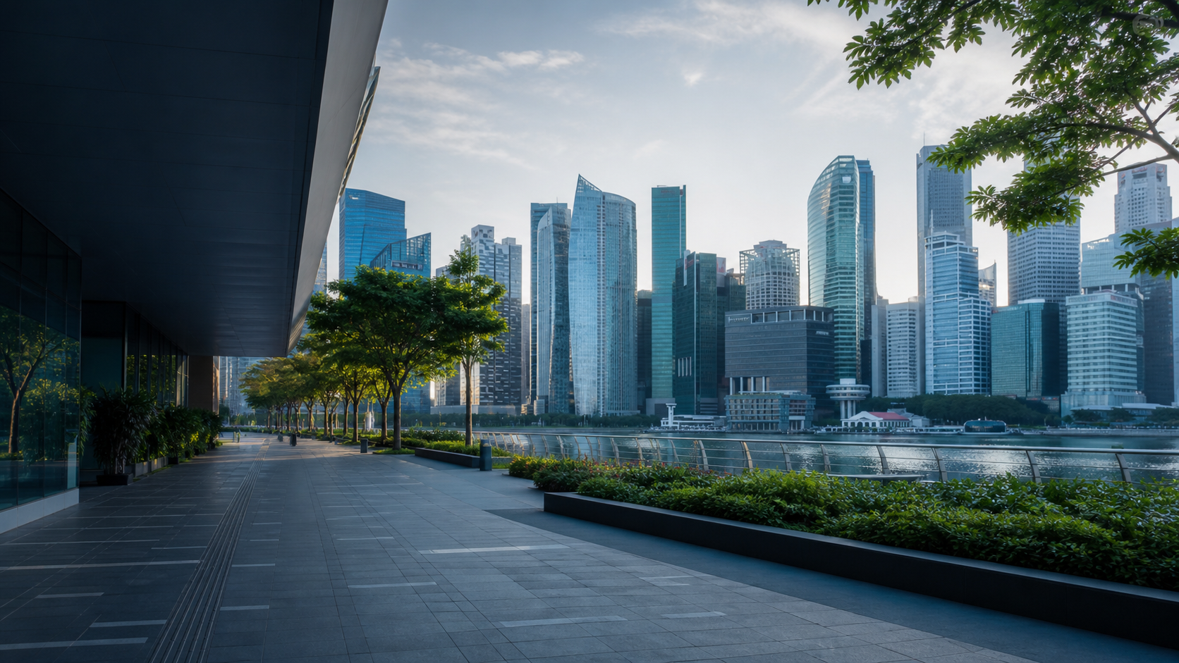 Singapore central business district cityscape